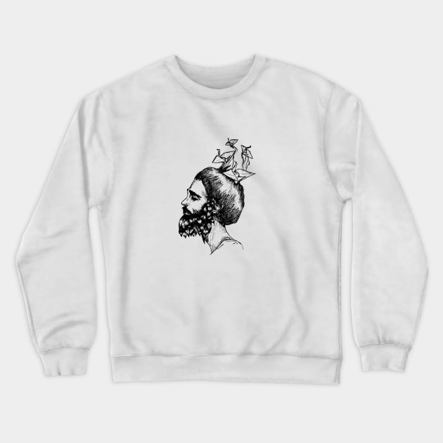 Bearded Crewneck Sweatshirt by iksill